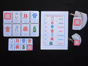 Carte per bambini vestiti - autismo / PECS / demenza / primi anni / auto-aiuto / ausili visivi - Foto 1 di 37