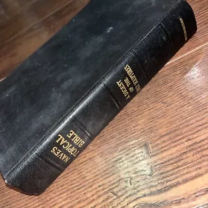 VTG Naves Topical Study Bible Thumb Index Southwestern 1962 Indexed Leather - Foto 1 di 7