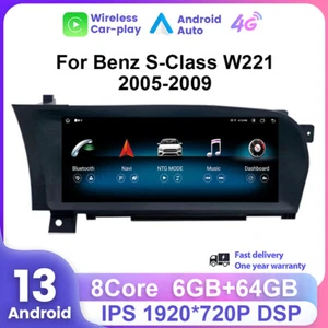 10,25" Android 13 Android CarPlay 64GB GPS Für Mercedes S-Klasse W221 NTG3.0 - Bild 1 von 13