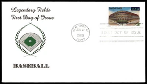 2001 Ebbets Field FDC Legendary Playing Fields Unknown Cachet - Picture 1 of 2