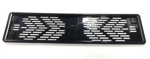 Sports Car Number Plate Holder Surround Shiny Black Frame Trim Gift Xmas-Present - Picture 1 of 2