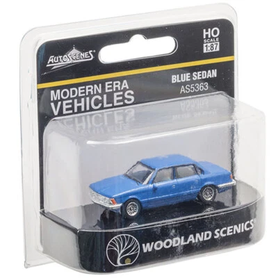Woodland Scenics AS5363 Vehículos Era Moderna Azul Sedán Escala HO Foto 1 de 4