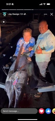 Plantilla de albacora/marlín/dorado (bala de 5 pulgadas) obake (violeta) Foto 1 de 3