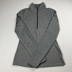Nike Pro Dri Fit Viertelreißverschluss Pullover sportliches Top Gr. M grau Fitnessstudio Zug Wandern Golf - Bild 1 von 8