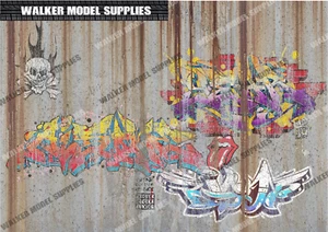 1:18 - 1:24 (1 or 3 x A4) Garage walls - Peel and Apply decal sheets. Set 128 - Picture 1 of 7