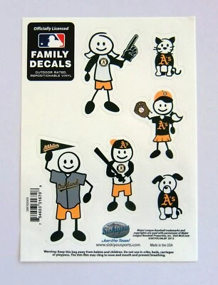 Oakland A's Athletics Outdoor Rated Vinyl Family Decals MLB Licensed Baseball - Image 1 of 4