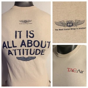 TAC Air Aviator Phillips 66 Its All About Attitude Wings T Shirt Men's M USAF - Picture 1 of 10