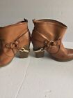 Dakota Women's Wester Boots Brown Size 8 M Leather Point Toe Ankle