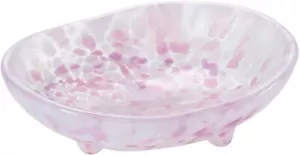 ADERIA Tsugaru Vidro Vidrio Sakura Tres Patas Mamezara Plato Pequeño F-79441 JAPÓN - Imagen 1 de 2