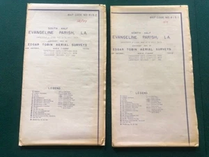 Edgar Tobin Aerial Surveys - North & South Half - Evangeline Parish, LA. Folded - Picture 1 of 6
