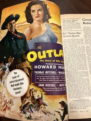 Revista Boxoffice 1 de marzo de 1941 - JANE RUSSELL: EL FORAJIDO - ¡MUY RARO! Foto 1 de 4