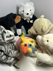 Lote de 5 Beanie TY Vintage Aleatorio Bebés y 1 Desconocido Stuffy - Imagen 1 de 7