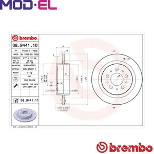 2x BRAKE DISC 08.9441.11 FOR VOLVO S90IV90I B 6244 FS 2.5L B6304GS 2.9L 6cyl - Picture 1 of 7