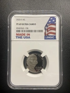 2025 S Jefferson Nickel NGC PF69 Ultra Cameo - Made In USA Holder - Picture 1 of 3
