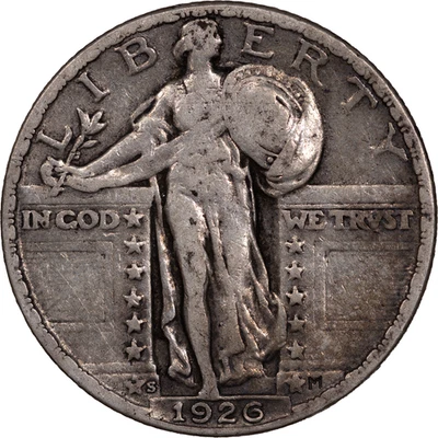 1926-S 25c Standing Liberty Quarter ~ VF - Image 1 of 2
