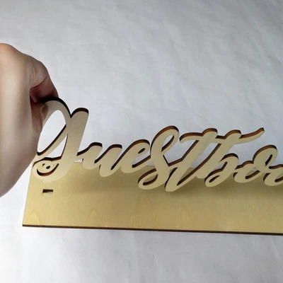  Wooden Wedding Guestbook Sign Decor Wooden Rustic Customer Sign Book for Party - Image 1 of 4