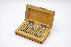 Gauge Blocks Vintage Measure Tools Precision Metric GOST 9038 Wooden Box USSR - Picture 1 of 8