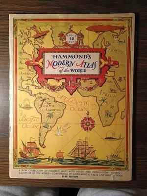 1938 Hammonds Modern Atlas Of The World - Image 1 of 3