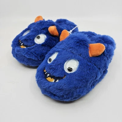 Детское место синий монстр плюшевые тапочки ребенка ясельного возраста размер 10-11 - новый с Ярлыками - Изображение 1 из 4