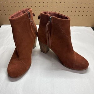 Stivali stivaletti donna Tom’s Lunata frange cognac marrone scamosciato taglia US 7 bohemien - Foto 1 di 13
