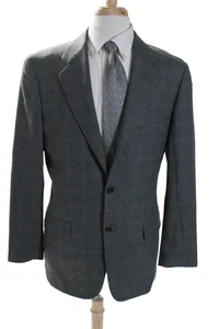Calvin Klein Men's Collared Long Sleeves Line Two Button Jacket Gray Size 40 - Picture 1 of 12