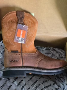 Botas de Trabajo NINGO Para Hombres Puntera de Acero, Botas de Vaquero Impermeables Puntera Cuadrada para Hombres, Hombres - Imagen 1 de 7