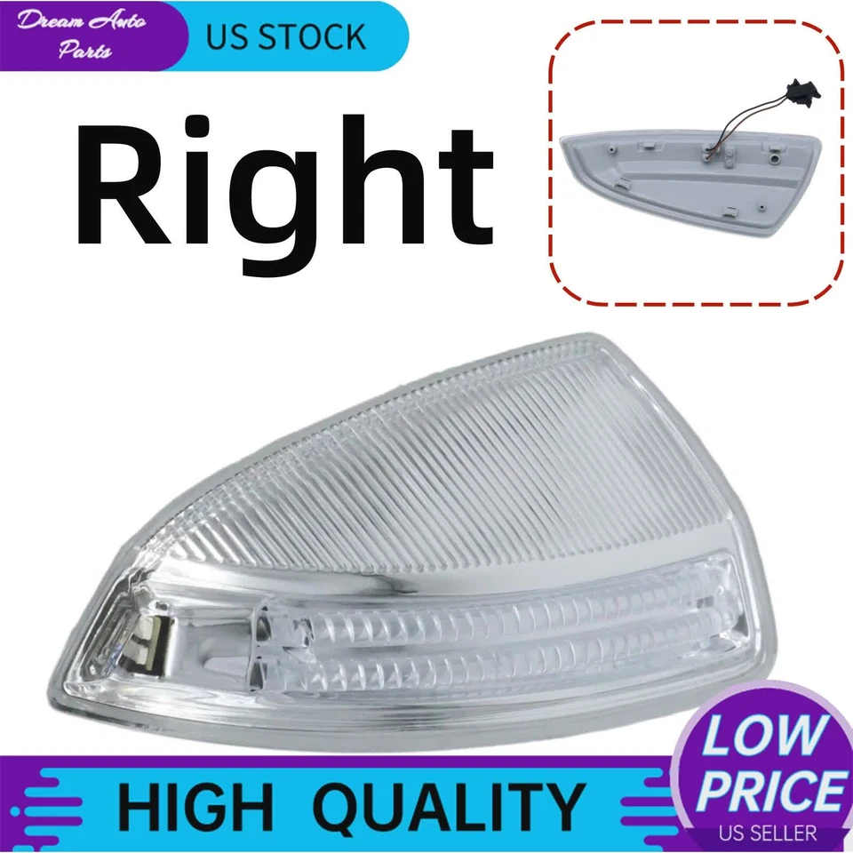 Luz de señal de giro del espejo retrovisor derecho 1 pieza apta para Mercedes-Benz ML63 AMG 2007-2011 EE. UU. Foto 1 de 4