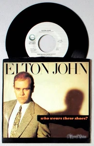 Elton John - Who Wears These Shoes (7" Single) (1984) Vinyl 45RPM • Lonely Boy - Picture 1 of 2