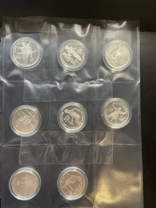 COMPLETE 16 COIN ATLANTA  COMMEMORATIVE PROOF & MINT SILVER DOLLARS - Picture 1 of 6