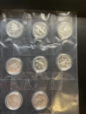 COMPLETE 16 COIN ATLANTA  COMMEMORATIVE PROOF & MINT SILVER DOLLARS - Image 1 of 4