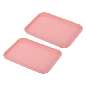 9x7 Fast Food Tray, 2 Pack PP Plastic Reusable Multi-Purpose Non-Slip Rectang... - Picture 1 of 5