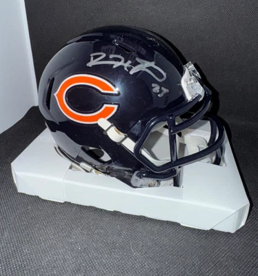 DEVIN HESTER signed auto CHICAGO BEARS Speed Mini Football Helmet w/ COA PSA - Image 1 of 4