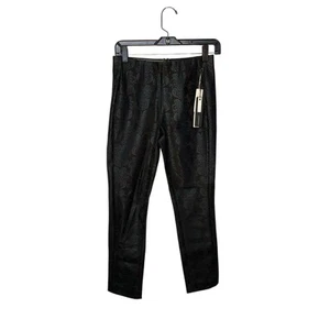 Anthropologie The Essential Pantalones Ajustados Negro Motivo Lámina Repujada Mujer 2 Nuevos con Etiquetas - Imagen 1 de 5
