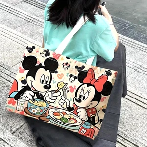 Minnie Mouse & Mickey Mouse Cartoon Schultertasche - Doppelseitiger Druck - Bild 1 von 6