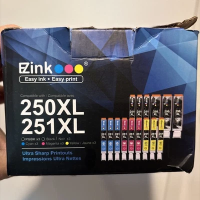 EZink Ink Cartridges PGI250XL, CLI251XL (15 Pack) All Sealed - Image 1 of 3