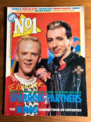 No.1 magazine 20/4/1985 MARC ALMOND Jimi Somerville PRINCE Divine PETE BURNS (G) - Image 1 of 4