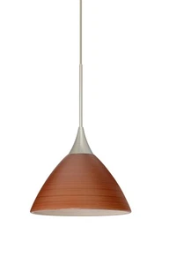 Besa Lighting 1XT-1743CH-LED-SN Domi Pendant Satin Nickel - Picture 1 of 3