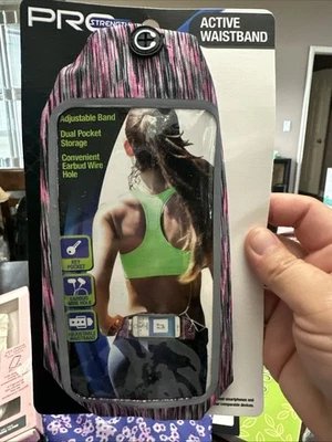 PRO Strength Active Waistband Money Belt & Smartphone Holder w/ Key Pocket Pink - Image 1 of 3