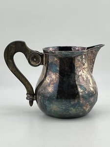 Antique Silverplate (Possibly Sterling) Creamer with Wooden Handle - Picture 1 of 14