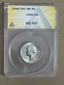 1958 Washington Quarter ANACS MS65 - Bild 1 von 2