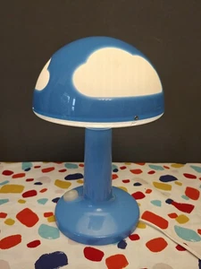 Ikea Skojig Mushroom Lamp Blue White Cloud Plastic Kids Nursery Nightlight 31cm - Picture 1 of 14