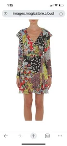 Moschino Jeans Floral-Printed Long-Sleeved Mini Dress - Picture 1 of 11