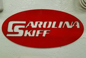 Carolina Skiff Schild Metall Wandbild Plasmaschnitt Deko Boot Geschenkidee - Bild 1 von 1
