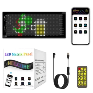 RGB LED Car Sign LED Matrix Pixel Panel DIY Programmable Bluetooth App 16x32 mm - Picture 1 of 1