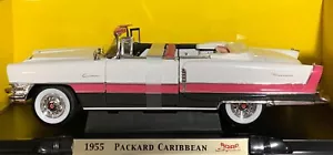 1955 Packard Caraibi BIANCO/ROSA 1:18 modellino auto pressofuso RARO TROVATO - Foto 1 di 12