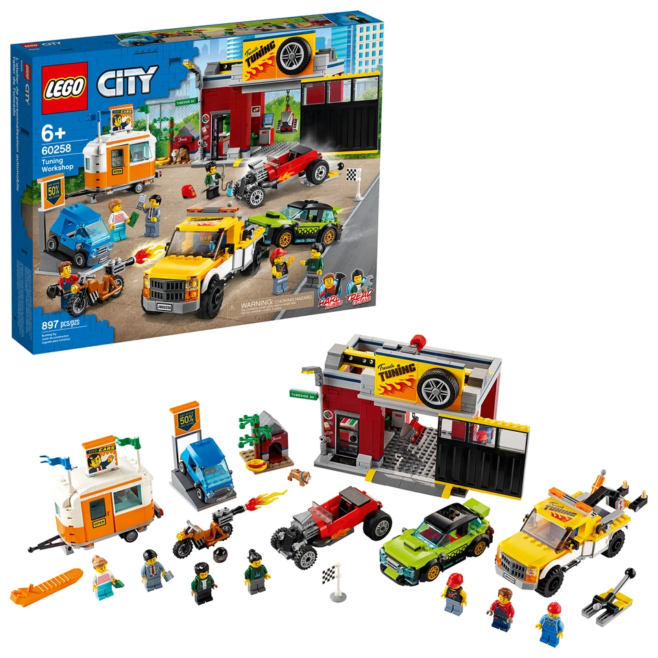 LEGO City 60258 Tuning Workshop - BRAND NEW FACTORY SEALED - Age 6+ 897 Pcs - Image 1 of 1