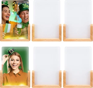 6 Pcs St. Patrick'S Day Gifts Night Light Sublimation Acrylic Photo Frames Blank - Picture 1 of 12