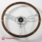 13'' Classic Riveted Wooden Steering Wheel Restoration Mustang Shelby AC Cobra