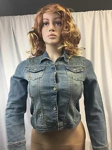 Limited Too M/12 Blue Jean Embroidered Basic Jacket Everyday Long Sleeve Fall - Picture 1 of 12