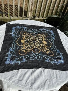 Lot of 2 Scarves, Black And White Paris Print & Black Chiffon Equestrian Print - Picture 1 of 17